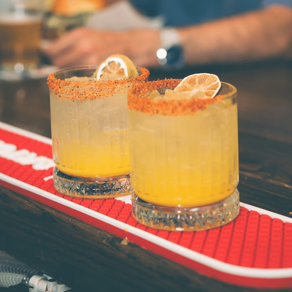 Straining fresh cocktails at The Provincial